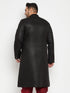 Vastramay Men's Plus Size Black Sherwani Only Top